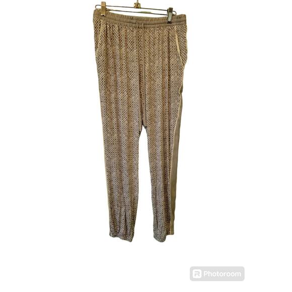 Simply Vera Wang Pants SzM Pull On Lounge Elastic Waistband Tie Waist Gray White - Picture 1 of 6